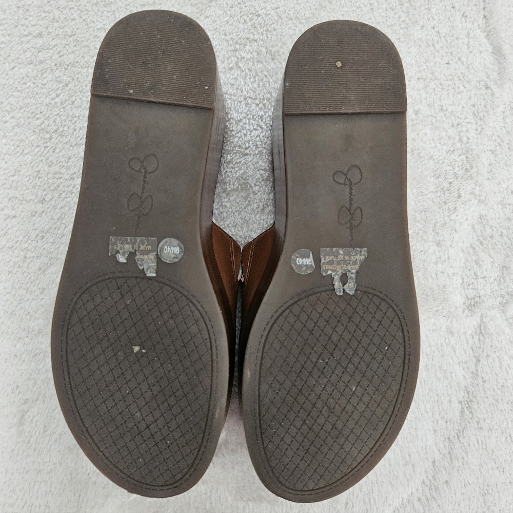 Jessica Simpson Crissie Platform Brown Sandals Size 9 Bohemian Chunky 70s Retro - Picture 5 of 6